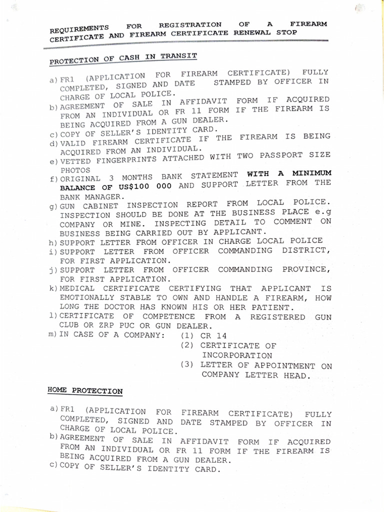 New Firearm Application Requirements | PDF