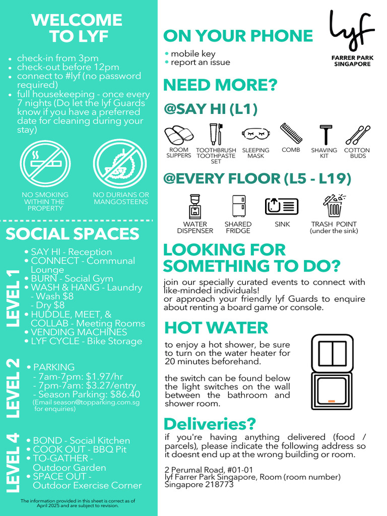 Cheat Sheet Apr2025-1 | PDF | Domestic Life | Hygiene
