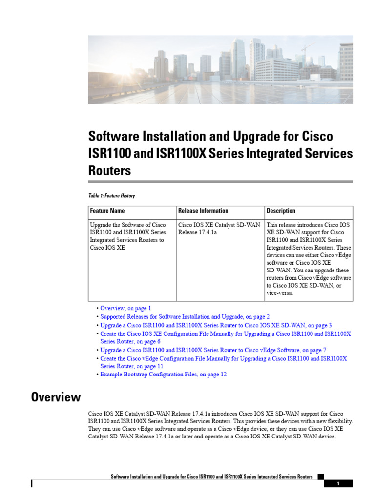 Cisco ISR1100/1100X Software Upgrade Guide | PDF | Ip Address | I Pv6