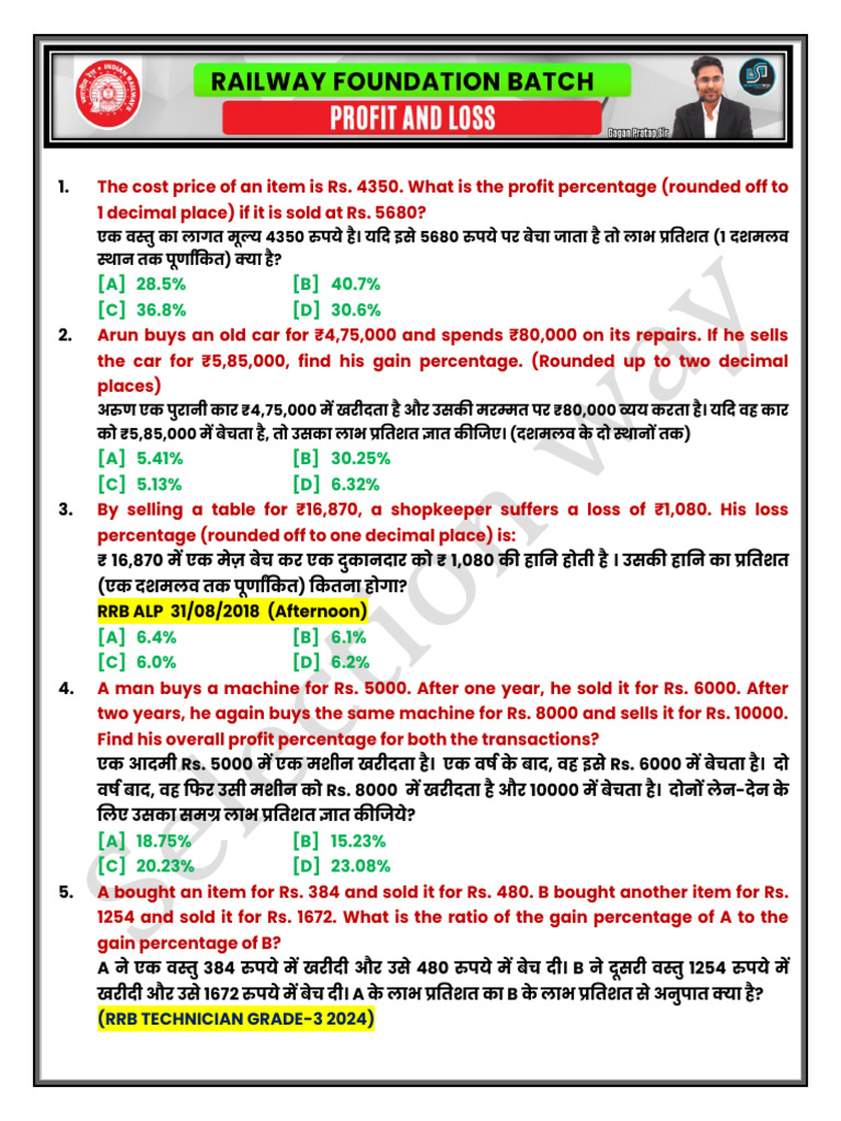 Profit and Loss Final | PDF