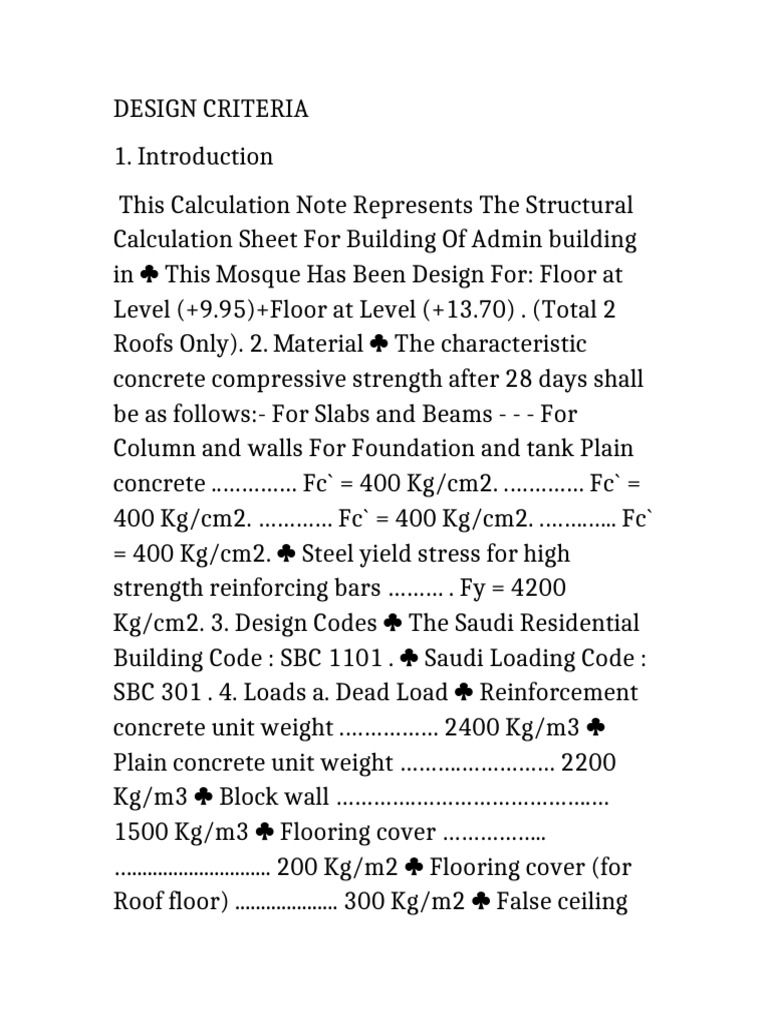 Structural Design Criteria for Mosque | PDF