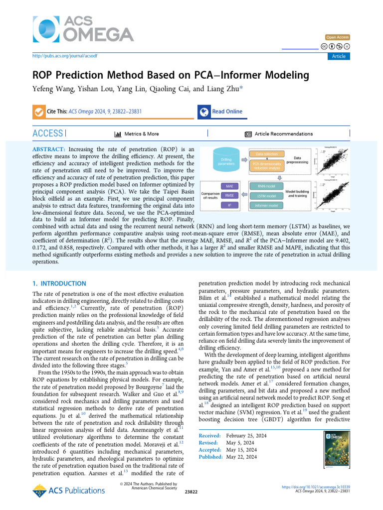 PCA-Informer Model for ROP Prediction | PDF | Principal Component ...