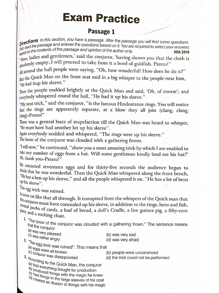 Passage Practice For Any Exam | PDF