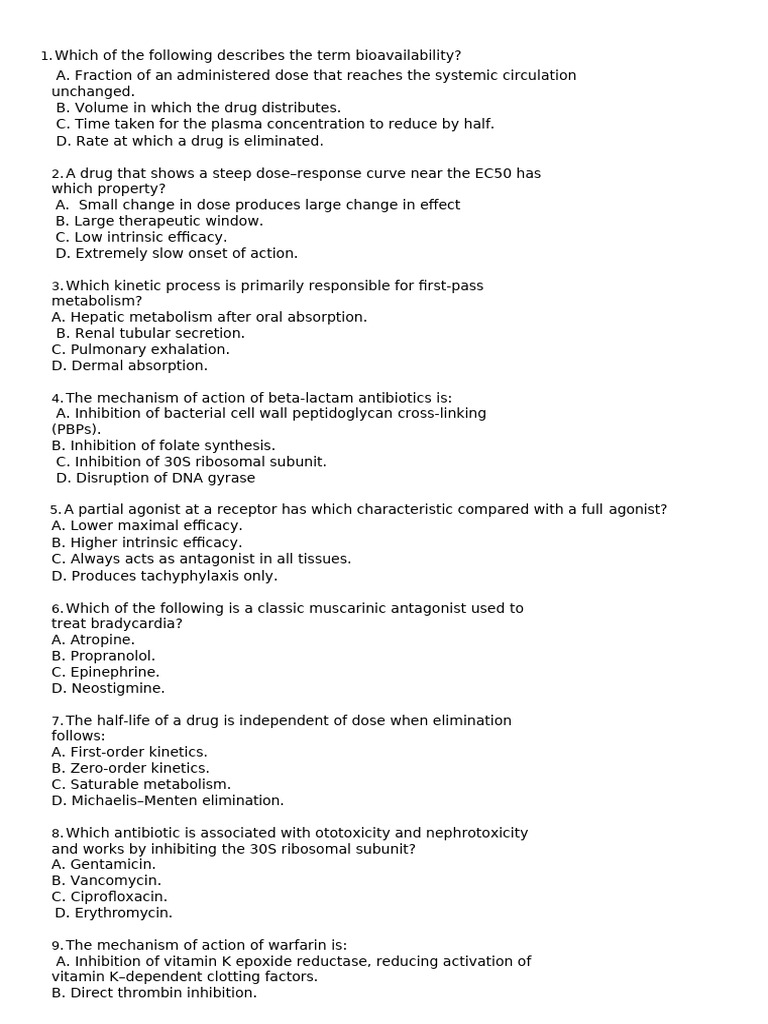 Key Pharmacology Concepts and Mechanisms | PDF | Nonsteroidal Anti ...