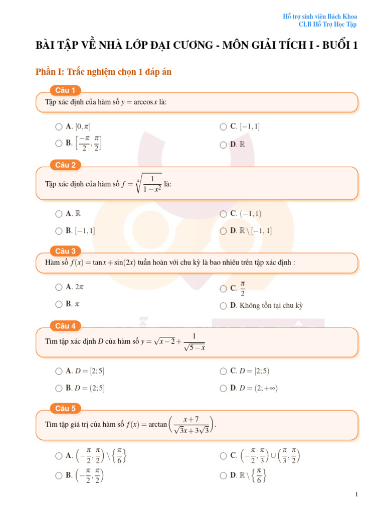 Calculus HW W1 | PDF