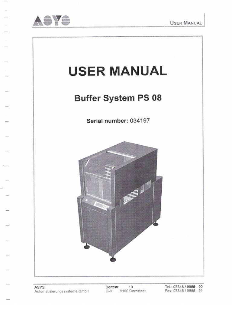 Buffer PS08 ASYS | PDF
