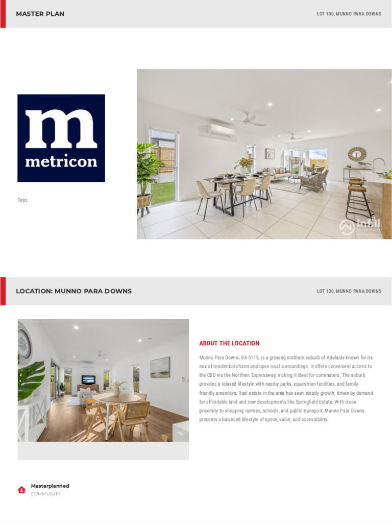 Master Plan for Lot 130, Munno Para Downs | PDF | Environmental Design ...