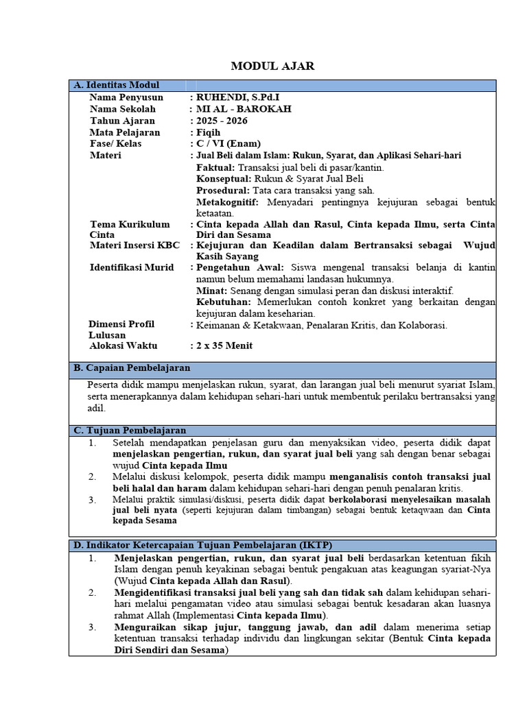 2.MODUL AJAR Dan Lam. Instrumen Penilaian | PDF