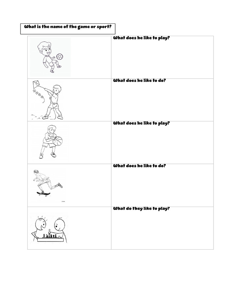 Pre 2 - Like to | PDF