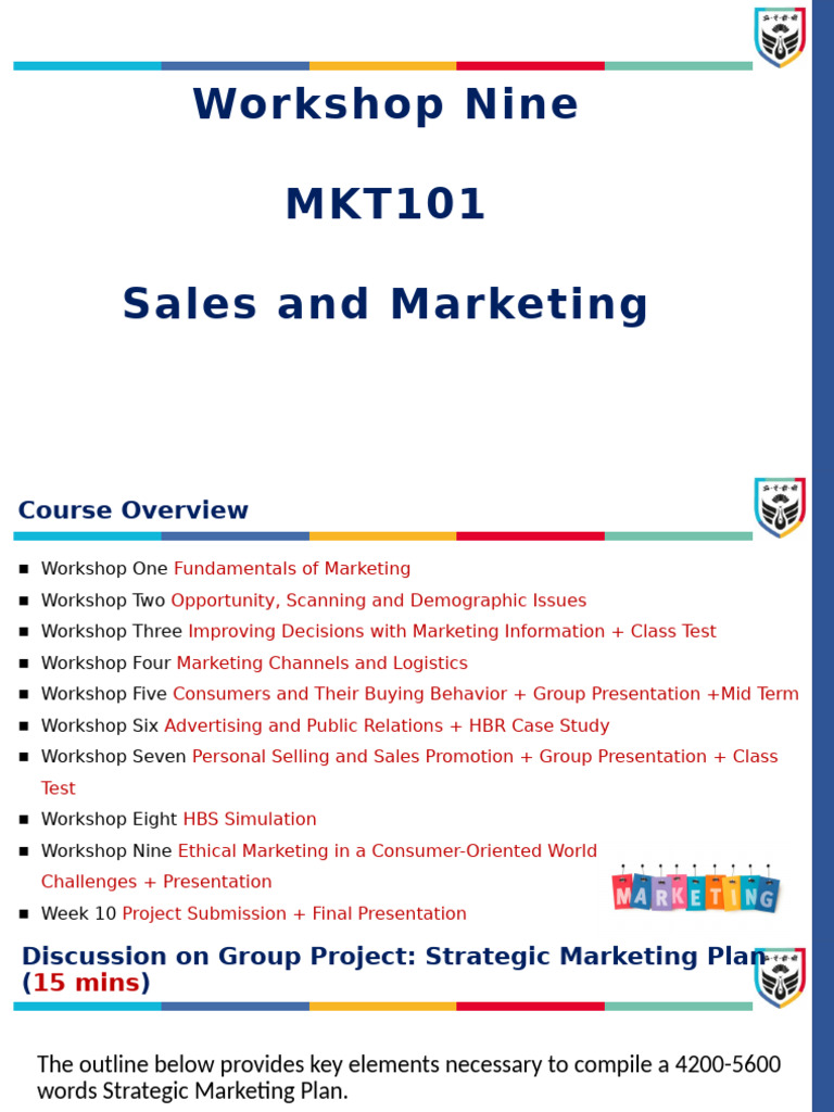 Strategic Marketing Plan Workshop Guide | PDF | Marketing | Pricing