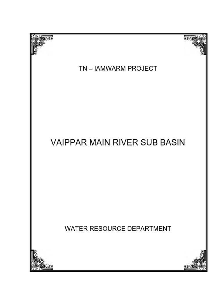 Vaippar Main River Sub Basin Overview | PDF | Rain | Drainage Basin