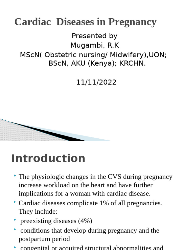 Cardiac Disease Management in Pregnancy | PDF | Congenital Heart Defect ...
