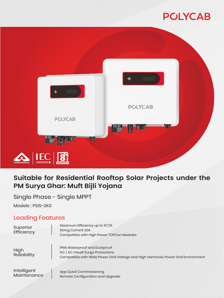2kW Single Phase Solar Inverter PSIS-2K0 | PDF | Mains Electricity ...