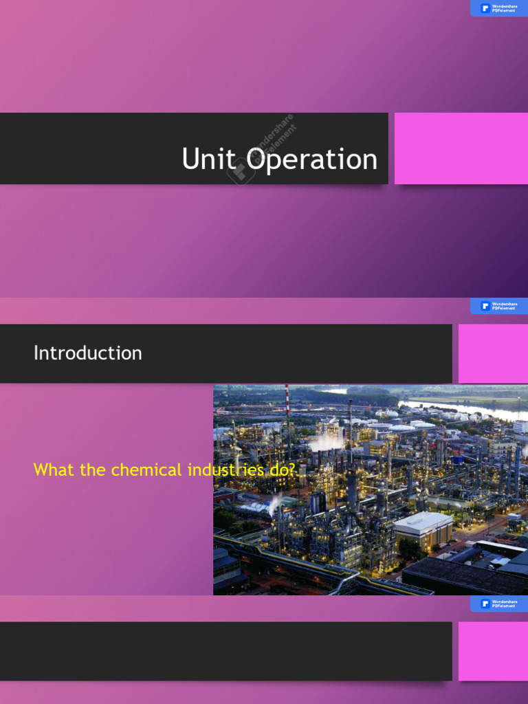 Unit Operations Power Poit Notes | PDF | Distillation | Solubility