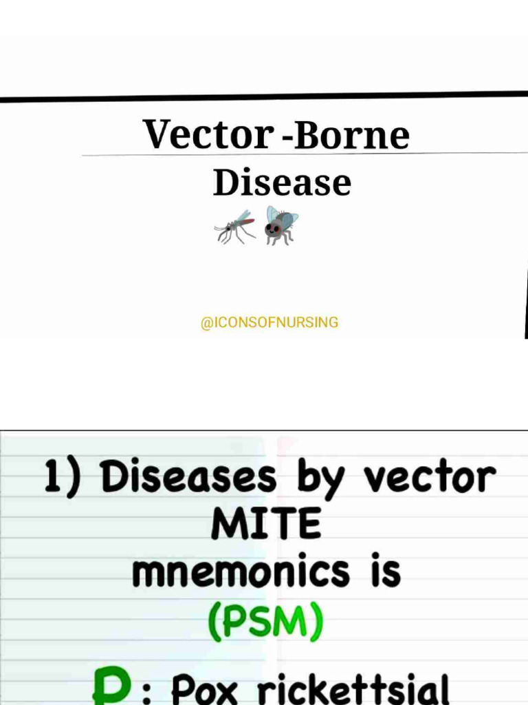 Vector - Borne Disease (Pneumonics) | PDF