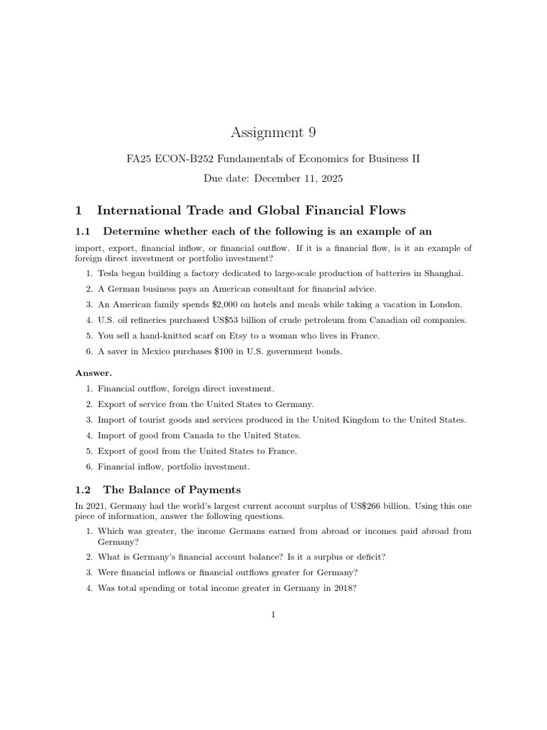 International Trade and Financial Flows Analysis | PDF | Exchange Rate ...