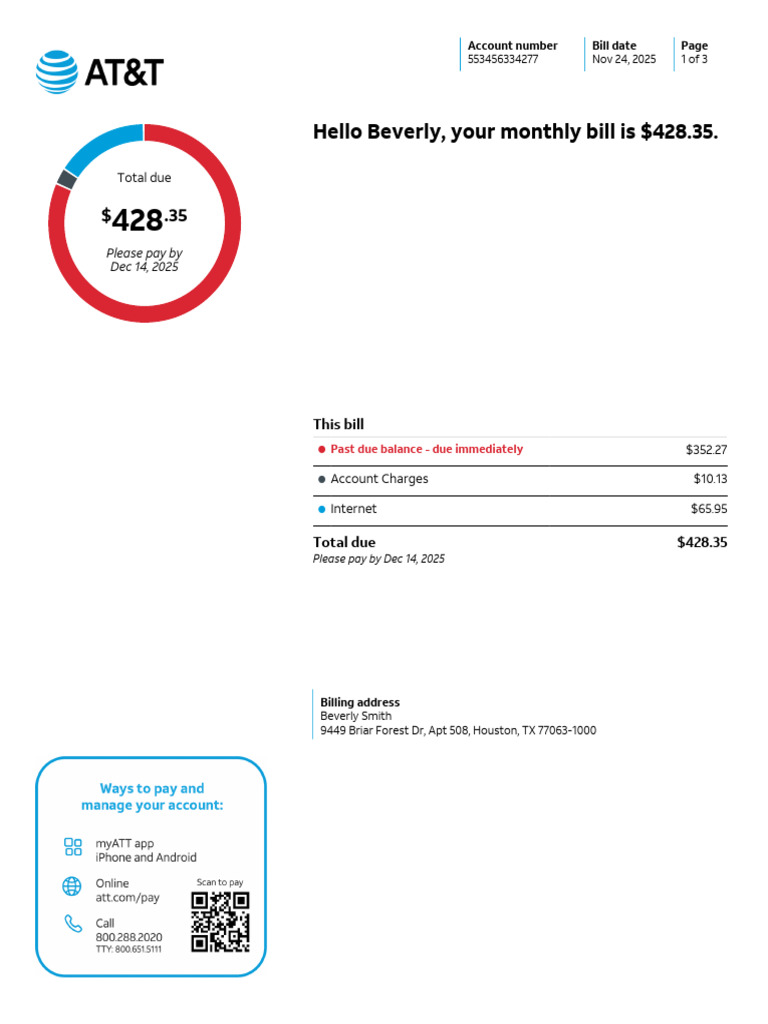 ATTBill 4277 Oct2025 1765311899346 | PDF | Fee | Payments