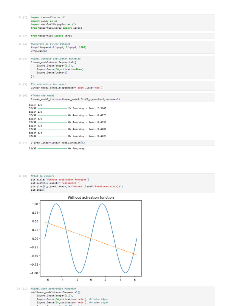 TensorFlow Non-Linear Model Training | PDF