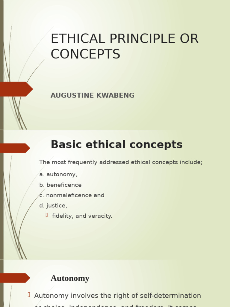 Key Ethical Principles in Healthcare | PDF | Autonomy | Justice