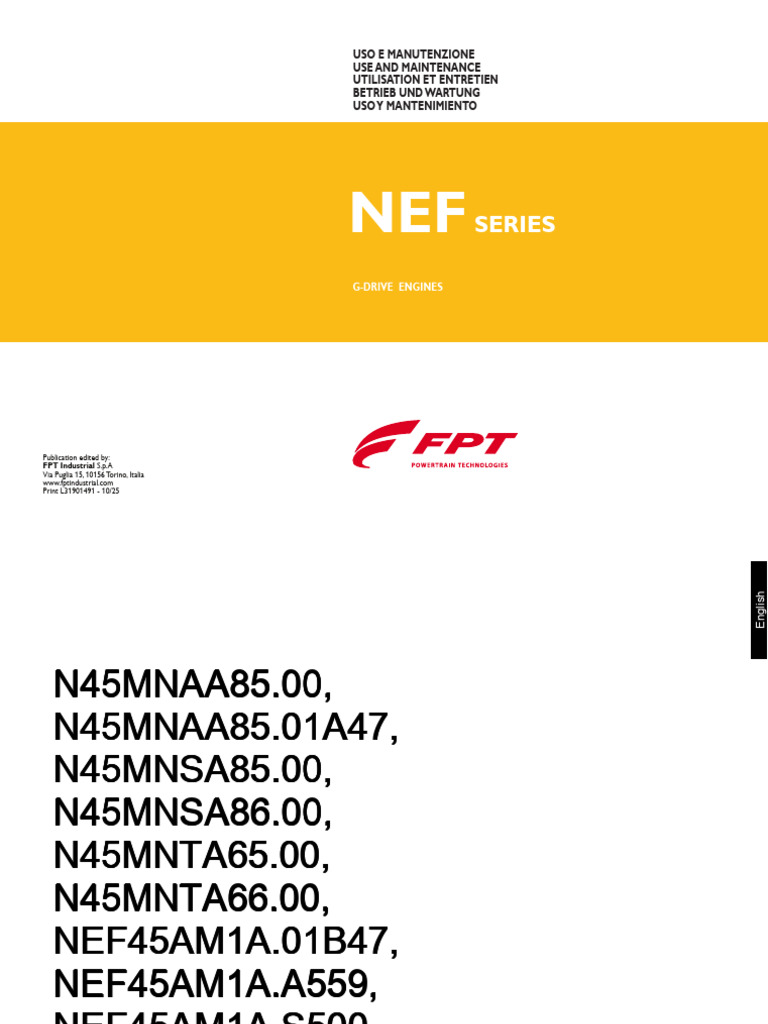 NEF Series G-Drive Engine Maintenance Guide | PDF | Engines | Exhaust Gas