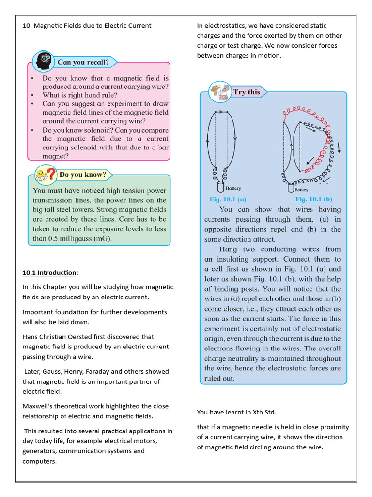 Magnetic Field Textbook | PDF | Magnetic Field | Force