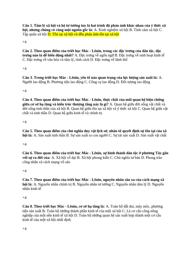 triết bt c3 | PDF