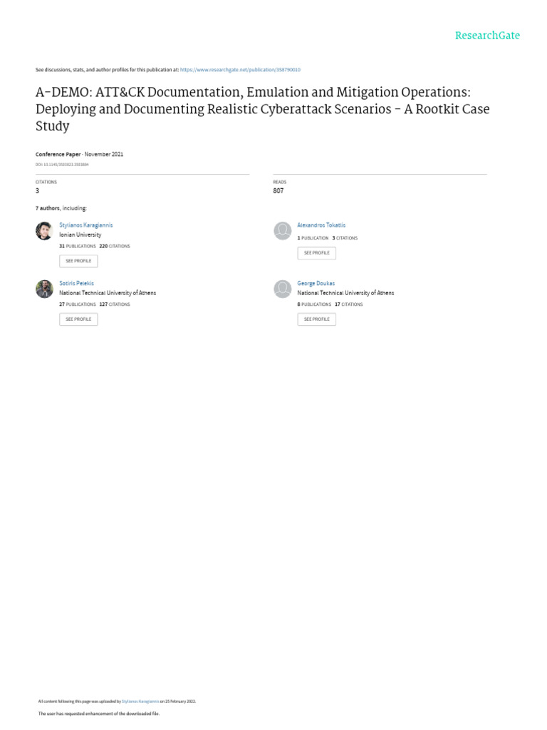 A-DEMO: ATT&CK Documentation, Emulation and Mitigation Operations ...