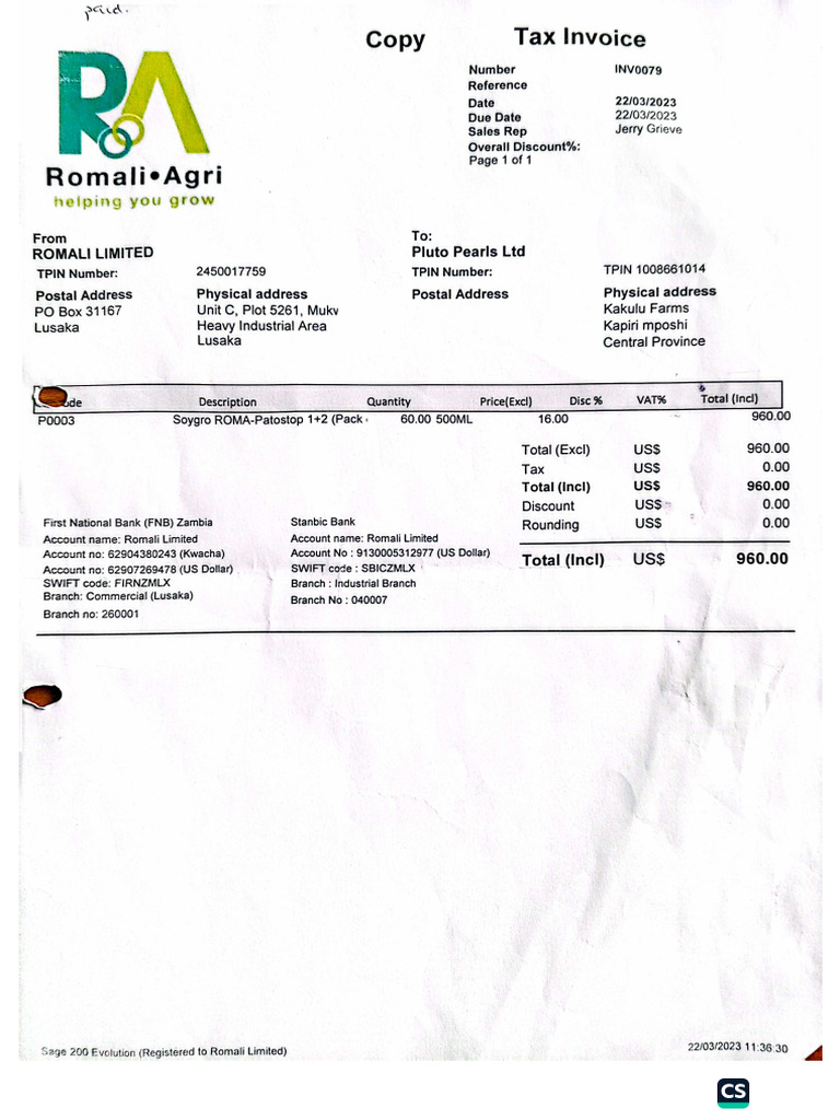 Romali Invoice 004 | PDF