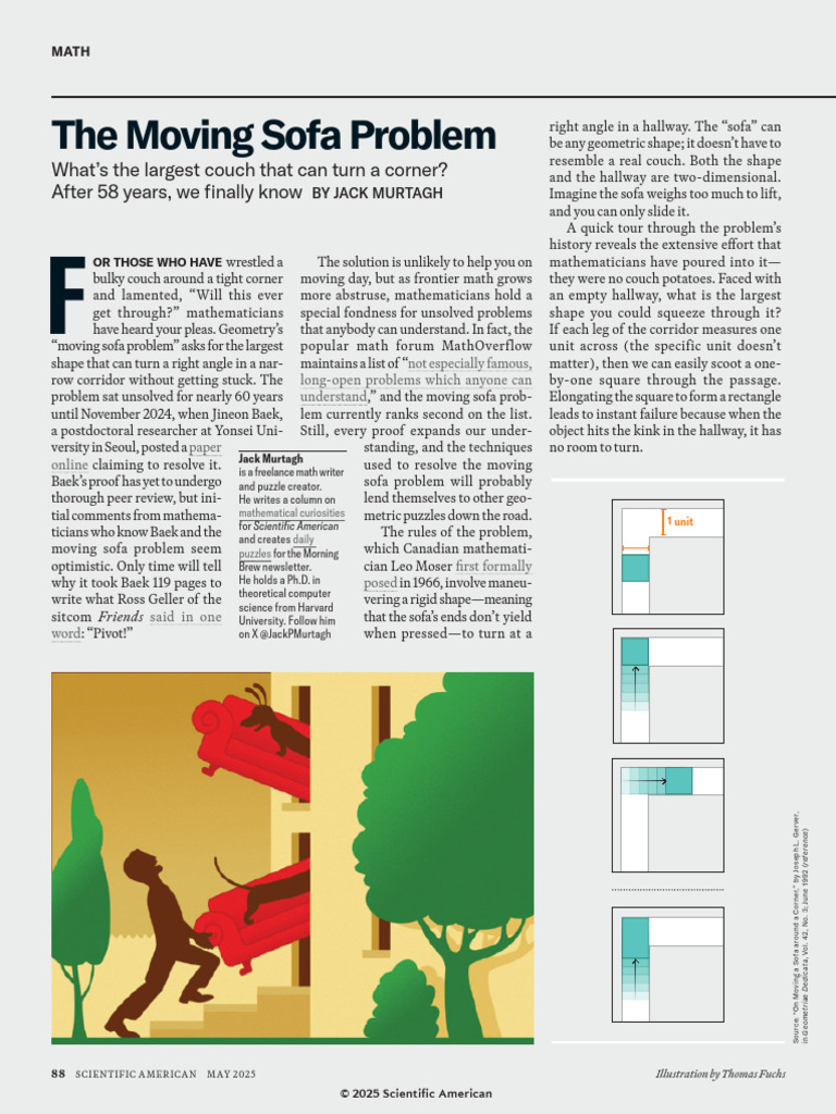 The Moving Sofa Problem: What's The Largest Couch That Can Turn A ...