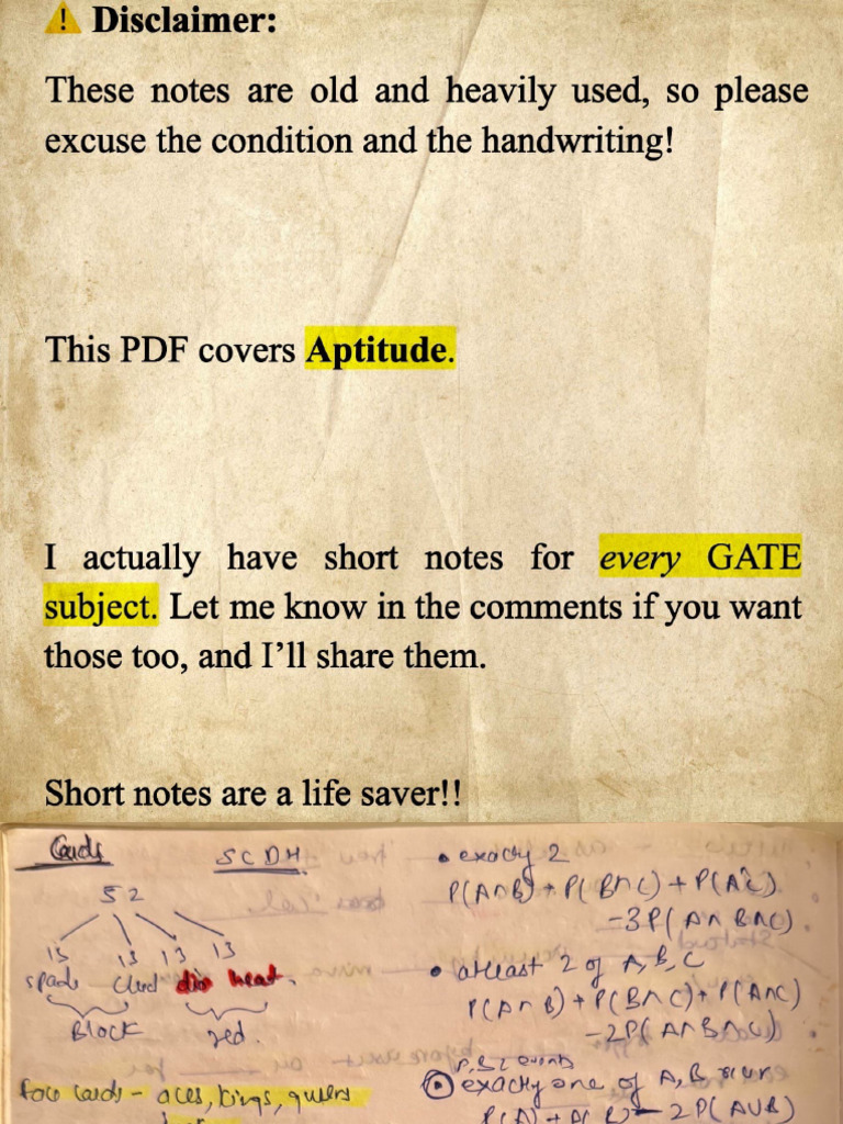 Short Notes | PDF