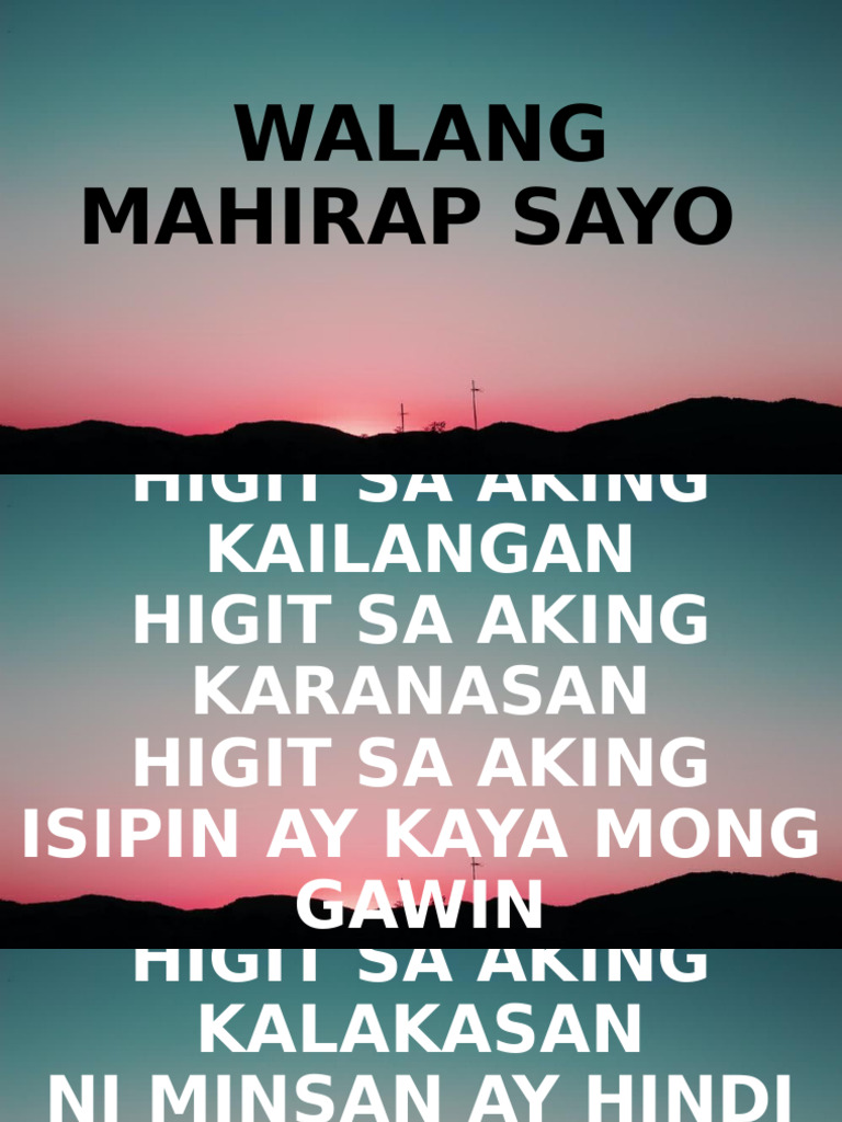 Walang Mahirap Sayo | PDF