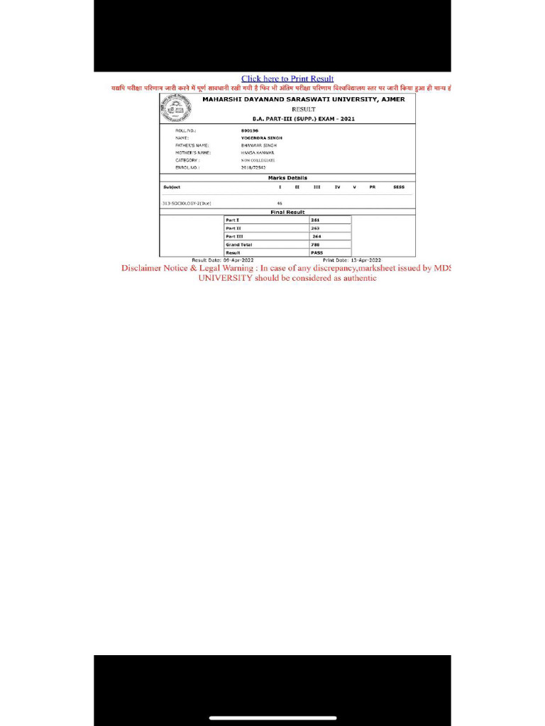 Ba Final Year | PDF