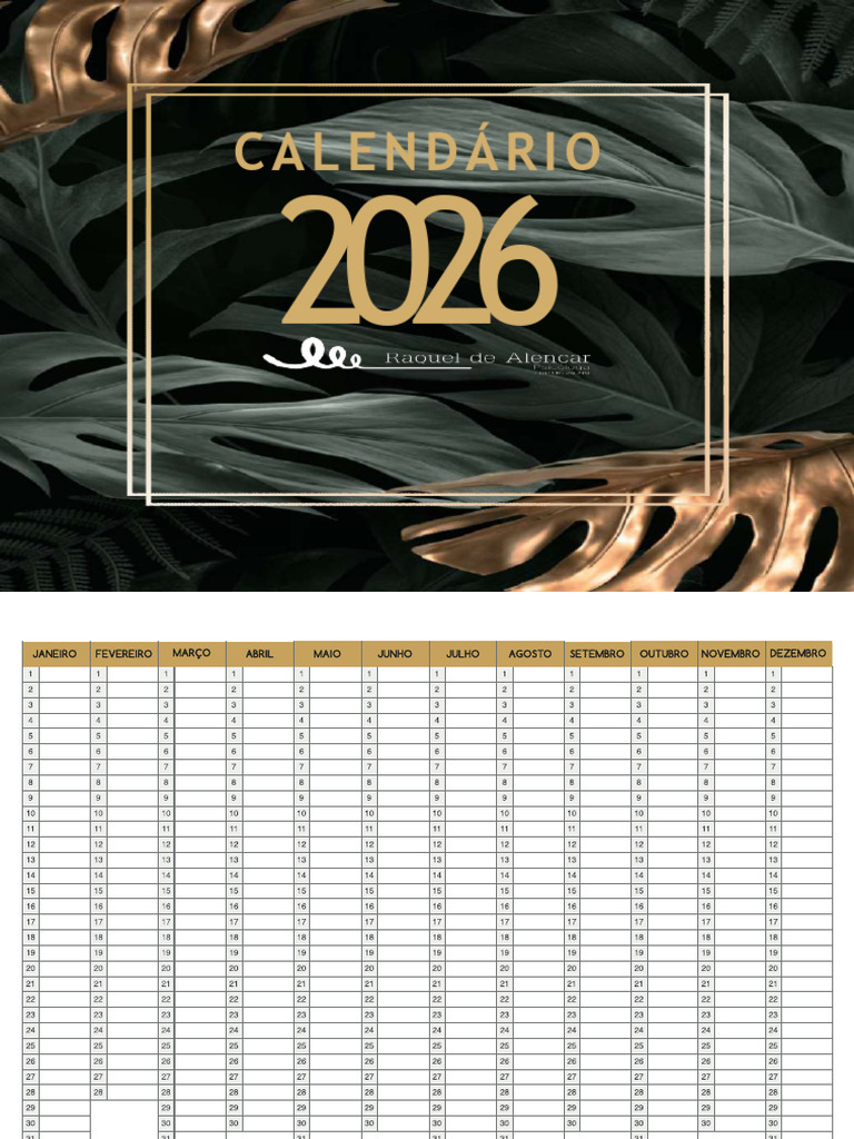 Calendário de Feriados 2026 Brasil | PDF