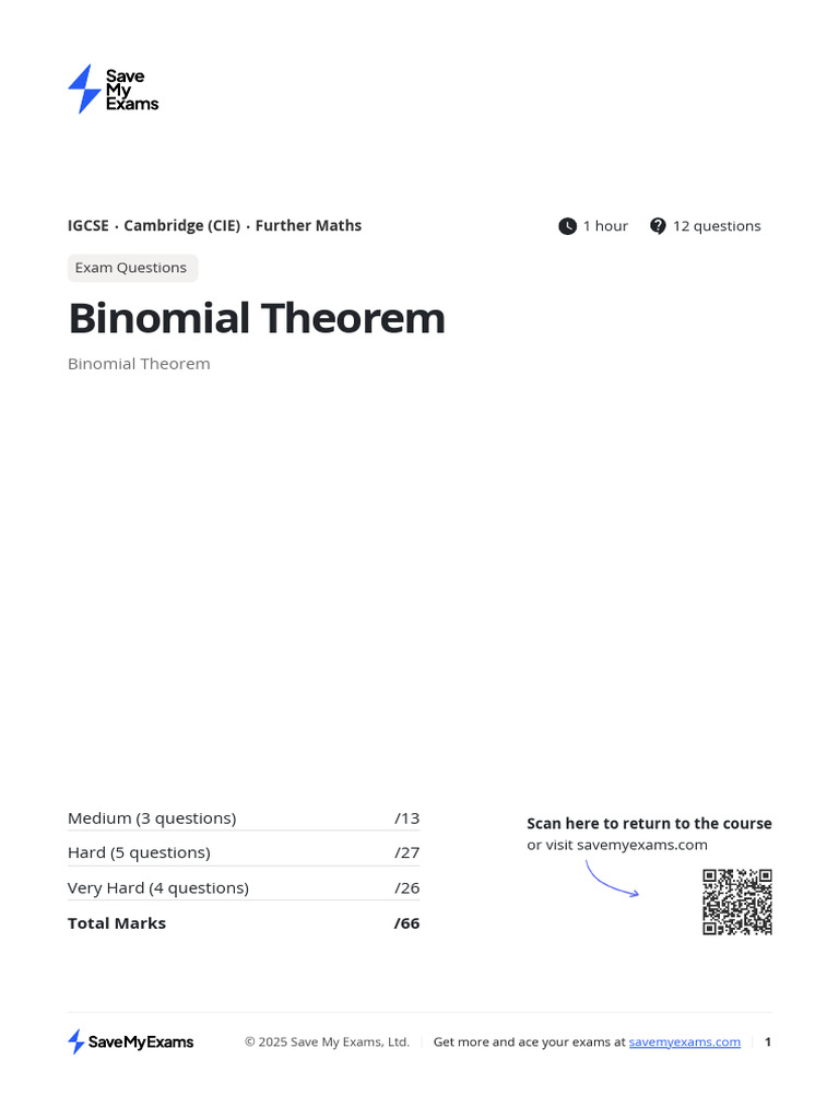 Binomial Theorem VDfsX75NNS38zgVb | PDF | Bracket | Numerical Analysis