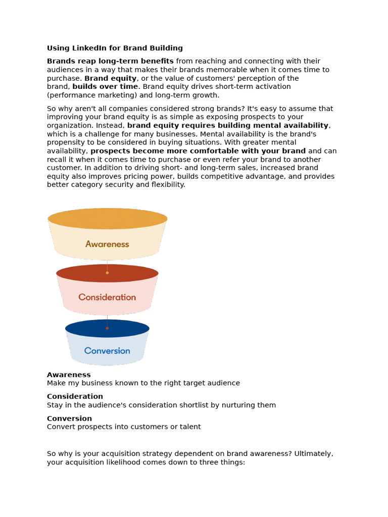 Building Your Brand on LinkedIn | PDF | Brand | Mass Media