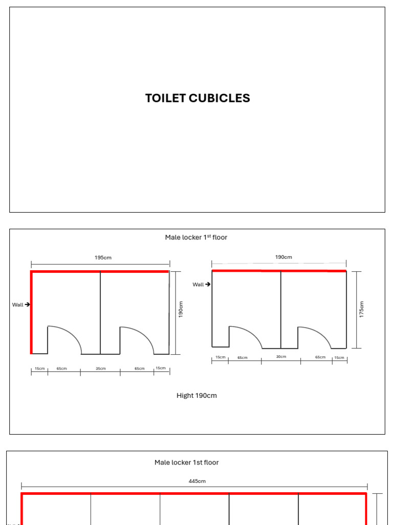Toilet Cubicle Dimensions and Materials | PDF