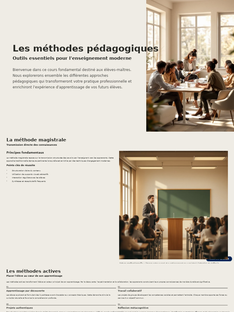 Méthodes pédagogiques pour enseignants | PDF | Pédagogie | Apprentissage