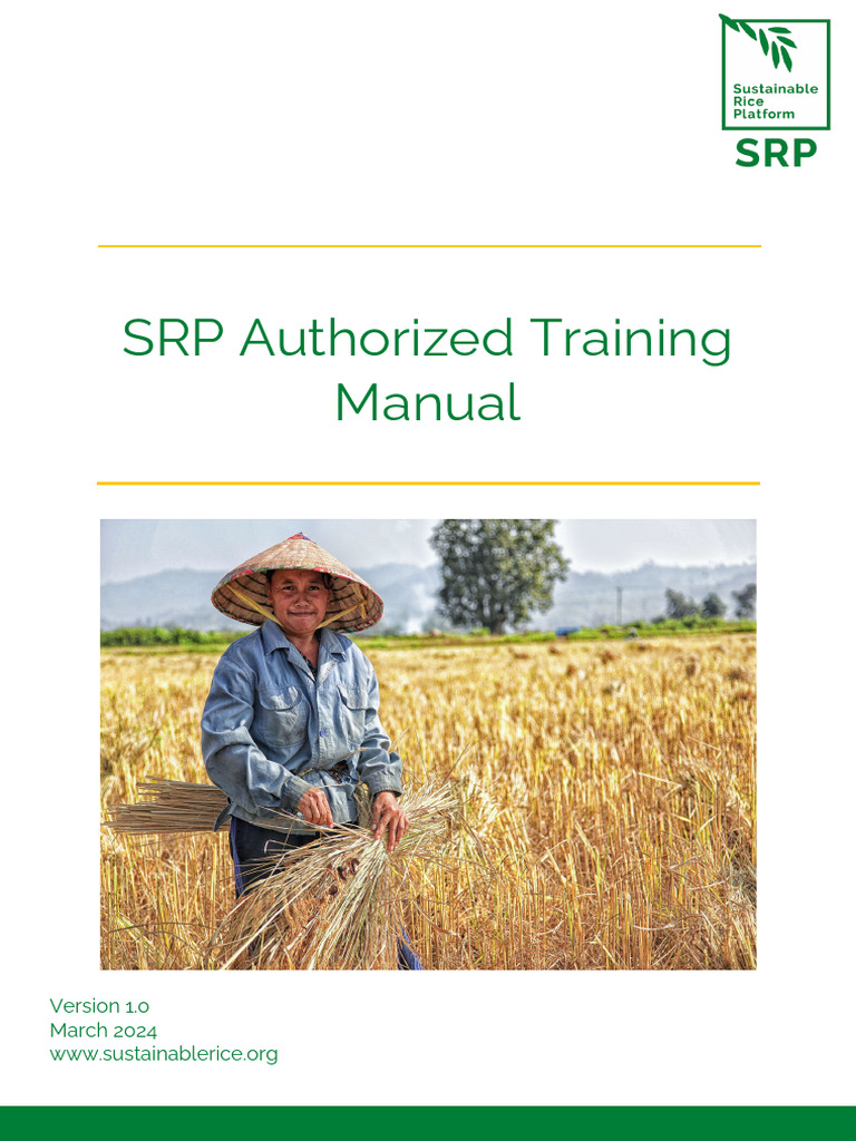 SRP Authorized Training Manual v1.0 | PDF | Audit | Verification And ...