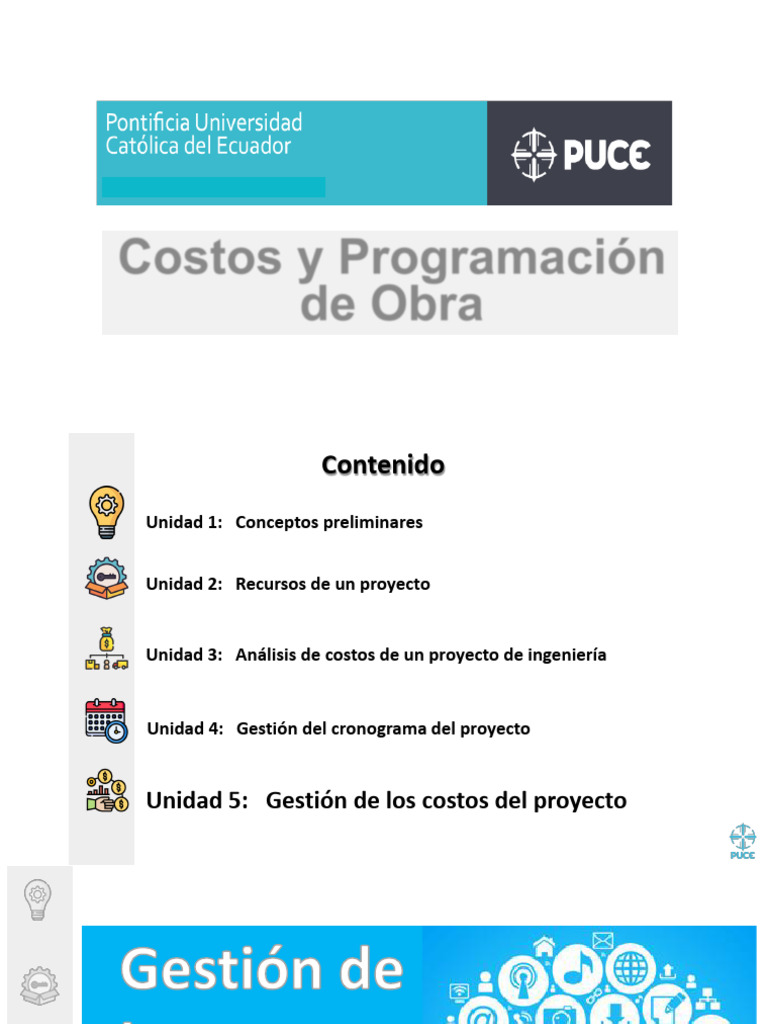 Unidad 5 Gestion de Los Costos Del Proyecto | PDF | Presupuesto