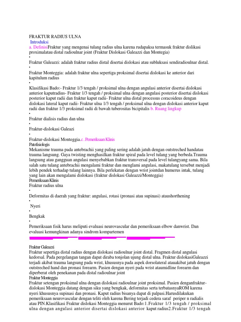 Fraktur Radius Ulna | PDF