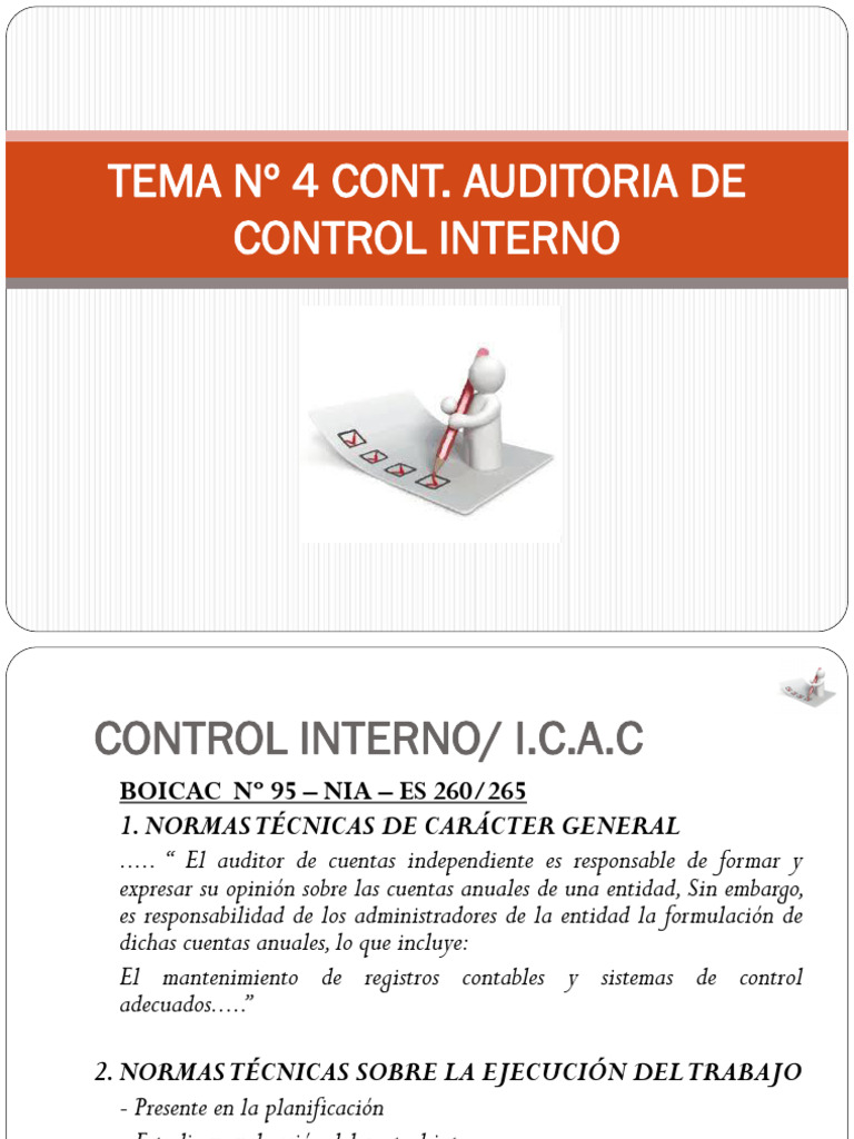 TEMA NA É 4 CONT. AUDITORIA DE CONTROL INTERNO SEP. 2023 (JB) | PDF ...