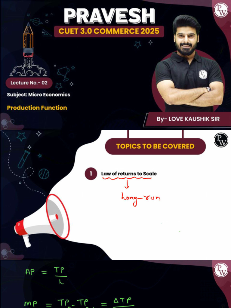 Production Function 02 - Class Notes | PDF