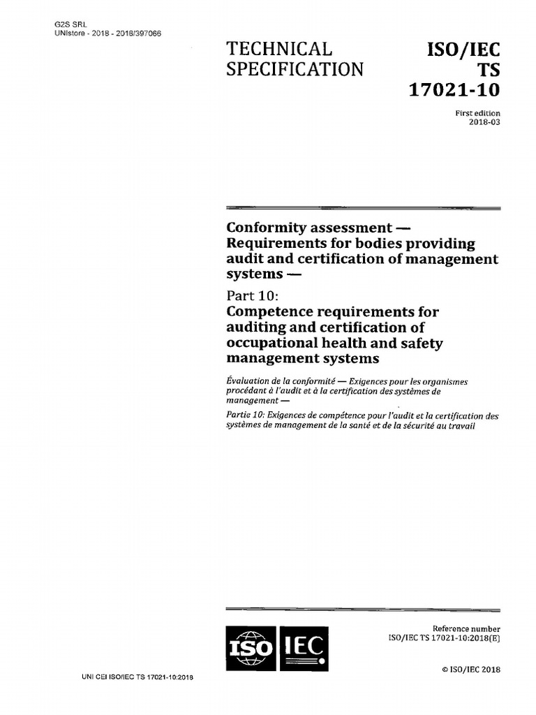 Iso 17021-10 2018 | PDF