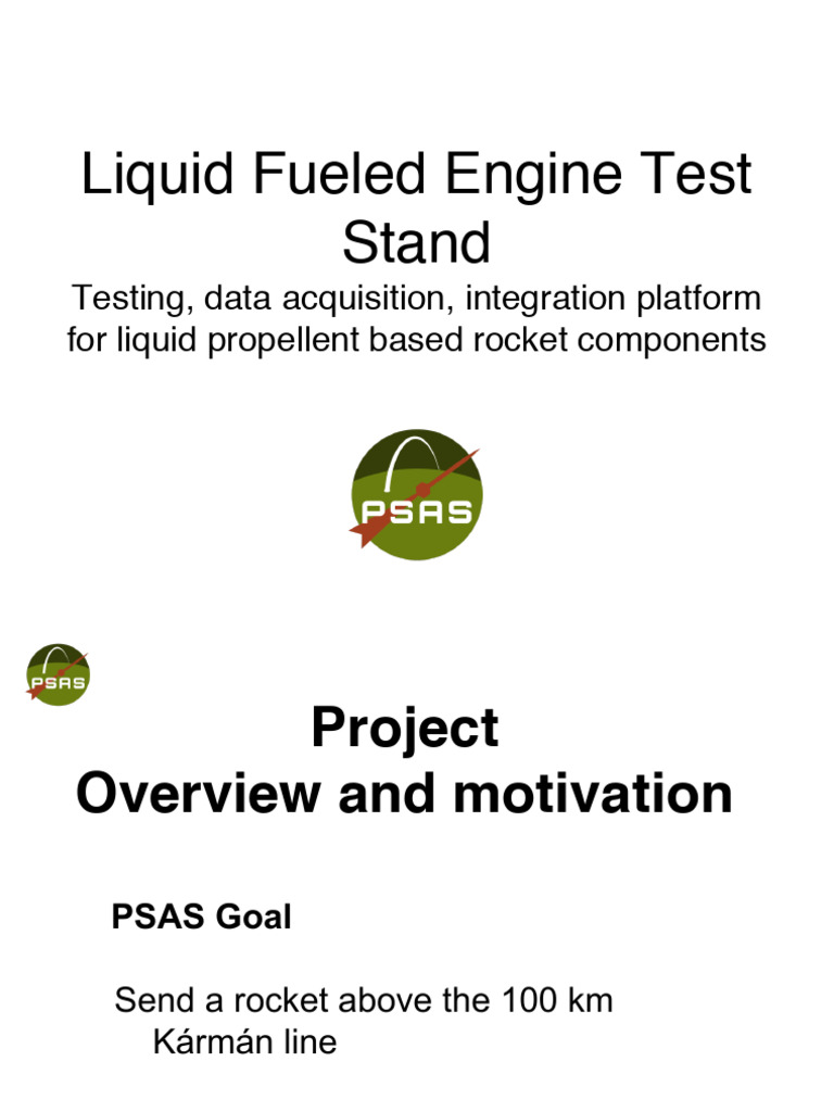 Liquid Fuel Engine Test Stand Overview | PDF | Liquid Propellant Rocket ...