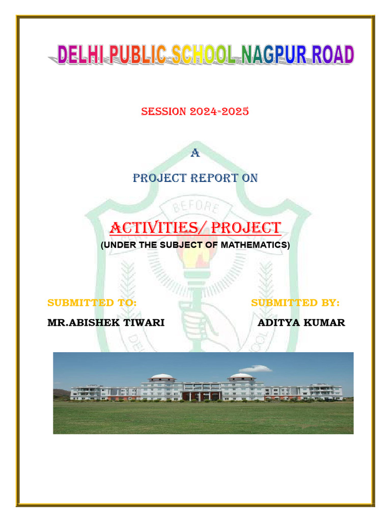 Mathematics Project Report 2024-2025 | PDF