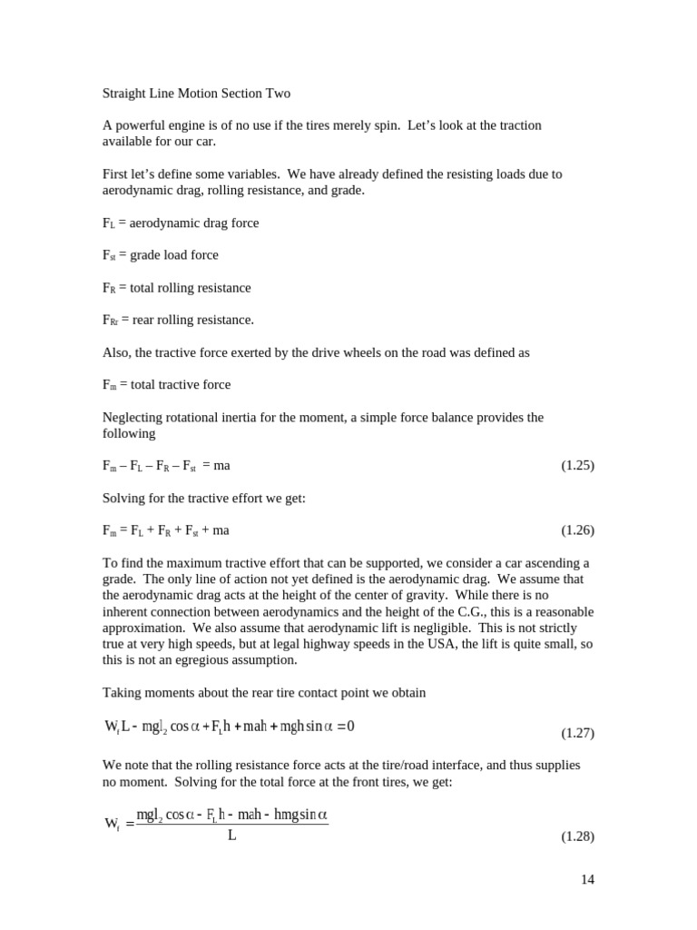 Maximum Tractive Force Analysis | PDF | Force | Friction