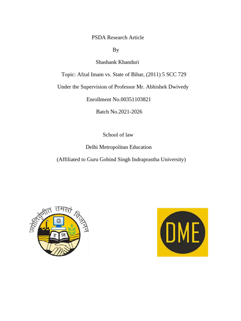 Interpretation of Statute PSDA Research Article | PDF | Circumstantial ...