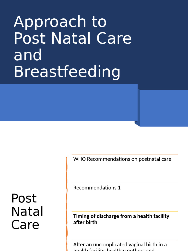 Postnatal Care & Breastfeeding Guidelines | PDF | Postpartum Period ...