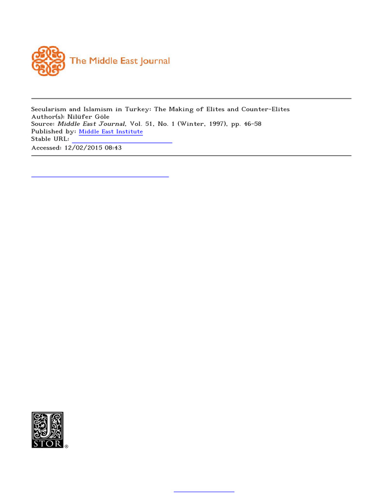 Elites and Counter-Elites in Turkey's Secularism | PDF | Islamism ...
