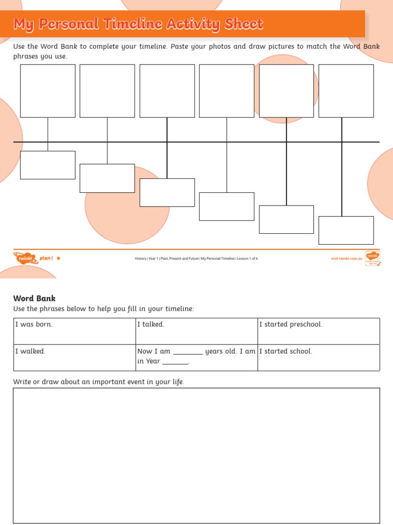 Year 1 Personal Timeline Activity | PDF | Science Fiction | Metaphysics